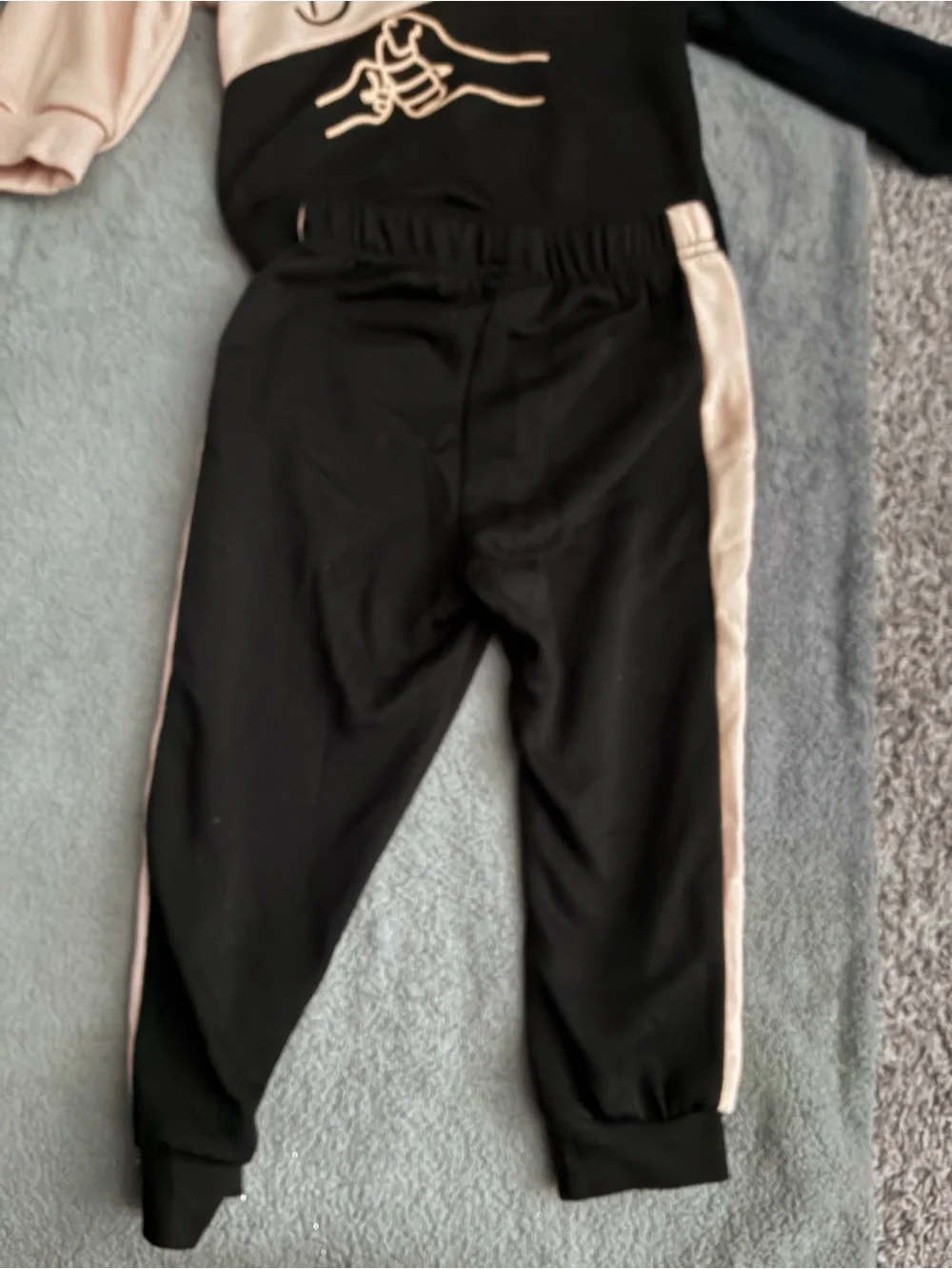SHEIN Black and Light Pink 'Dad + Me' Sweatshirt & Joggers Set
